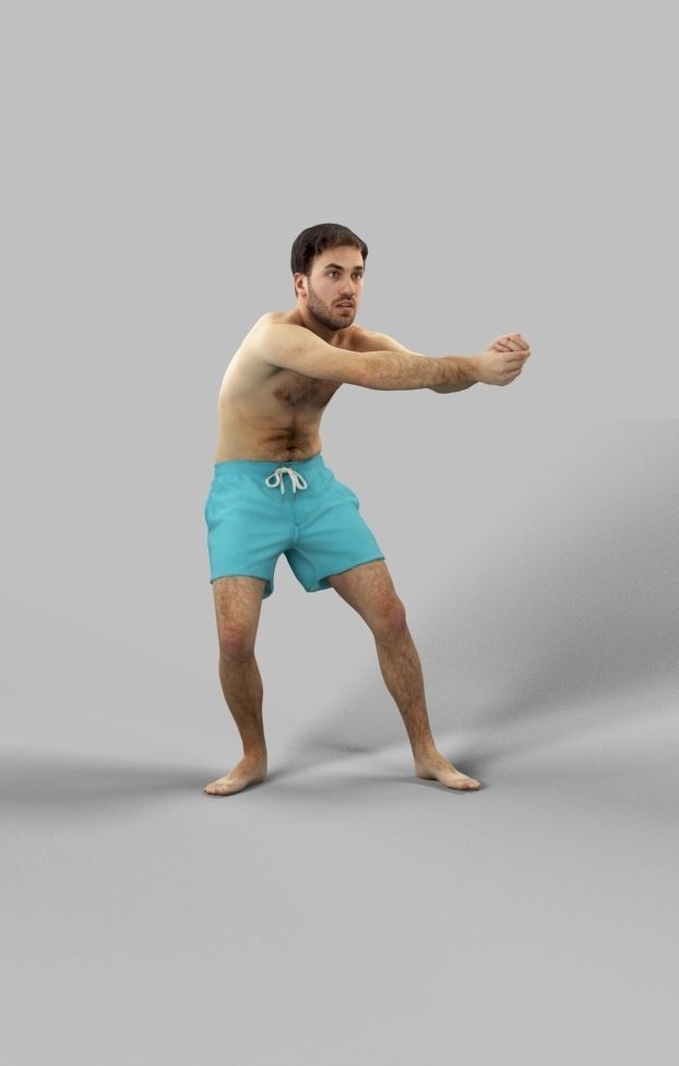 5x BEACH MAN WOMAN VOL01 SCANNED 3D Model Collection_45