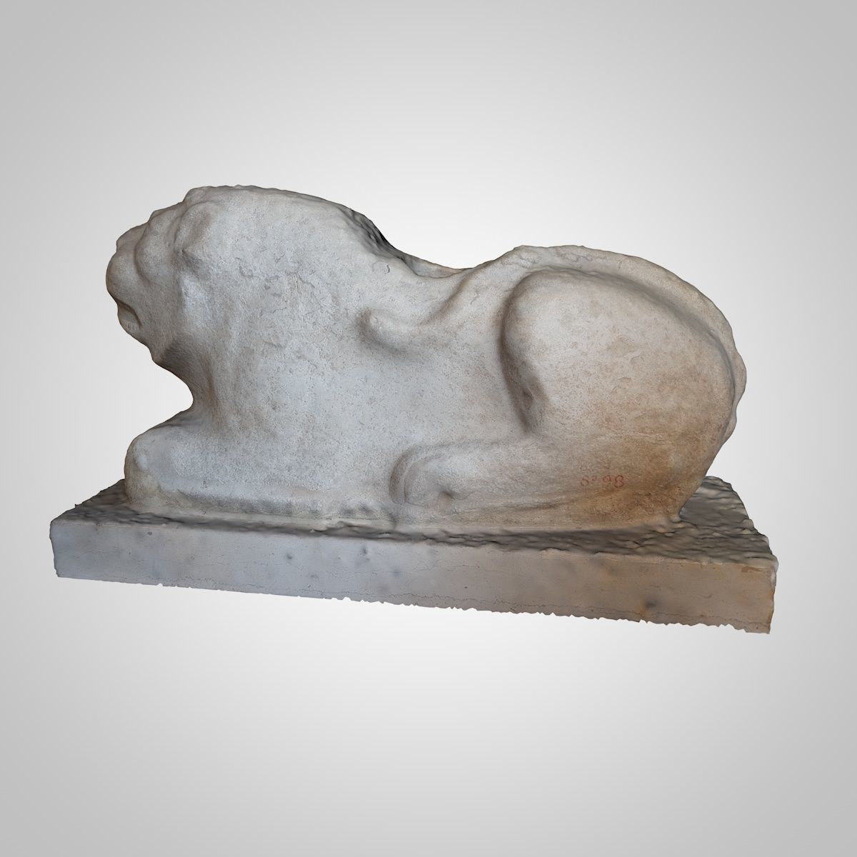 ASSYRIAN - LION GUARDING STONE 3D model_7