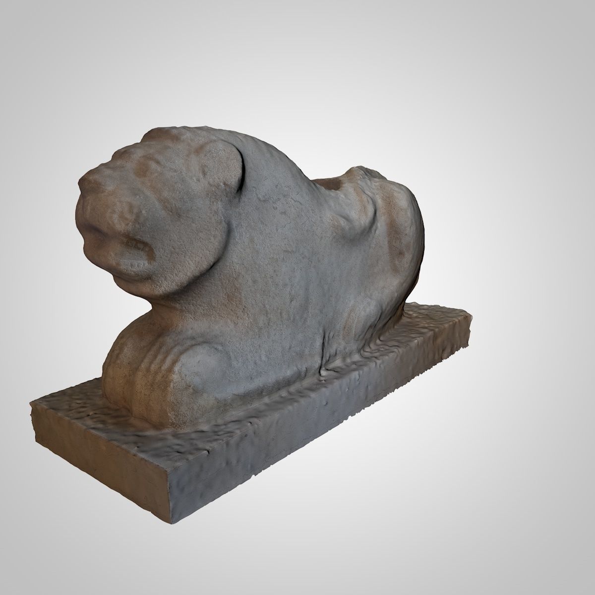 ASSYRIAN - LION GUARDING STONE 3D model_11