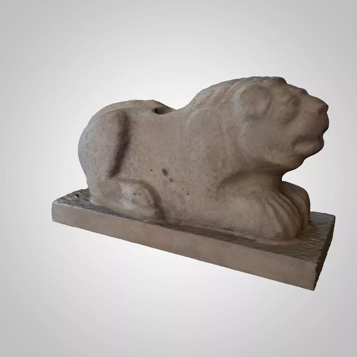 ASSYRIAN - LION GUARDING STONE 3D model_0