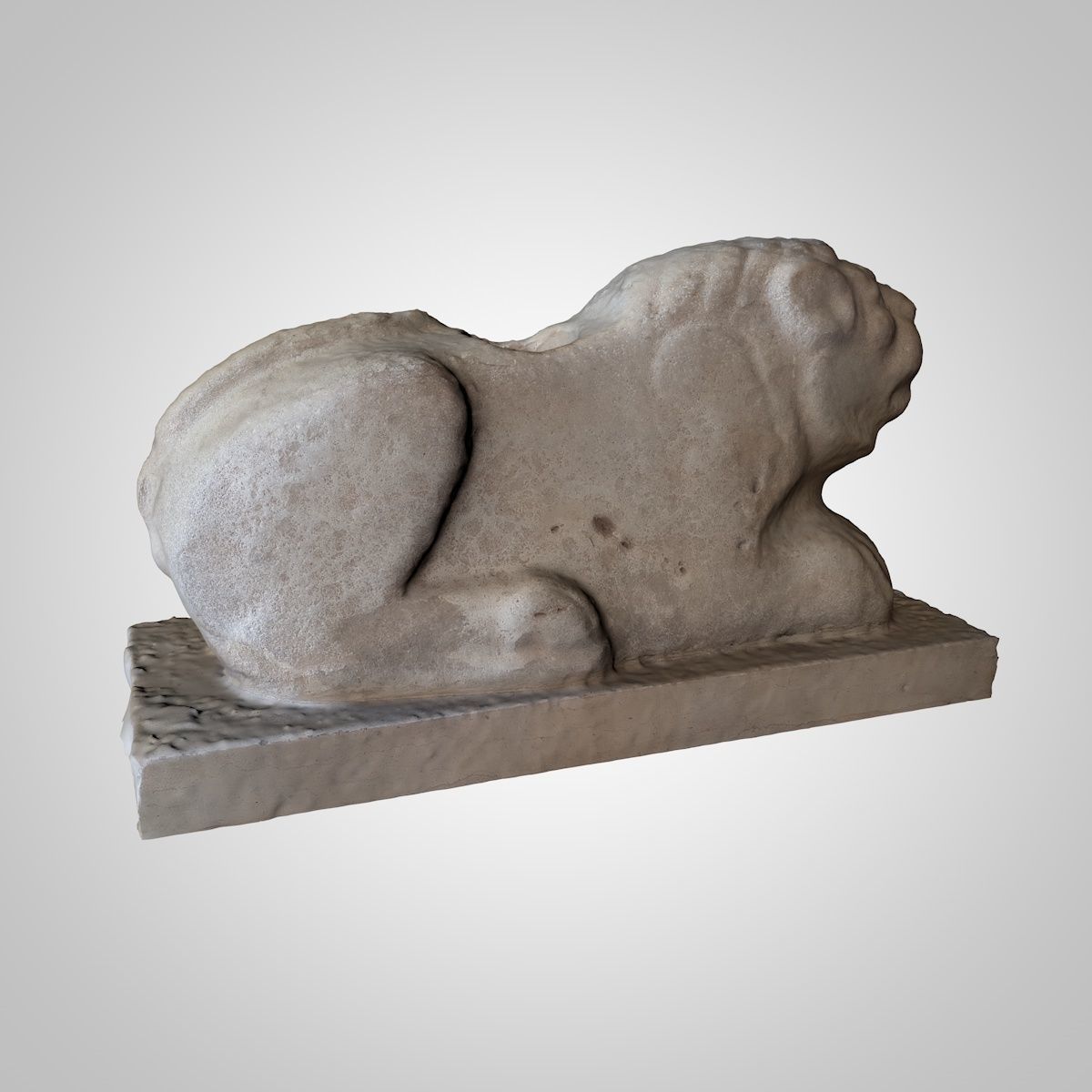 ASSYRIAN - LION GUARDING STONE 3D model_9