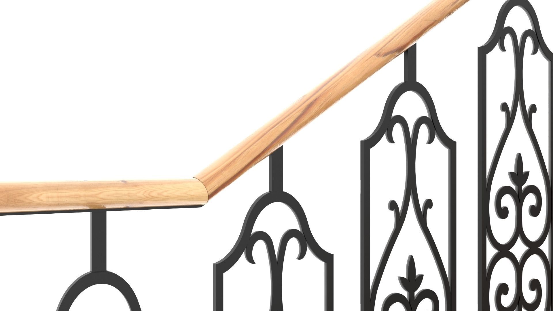 Highly detailed railing 02 3D model_1