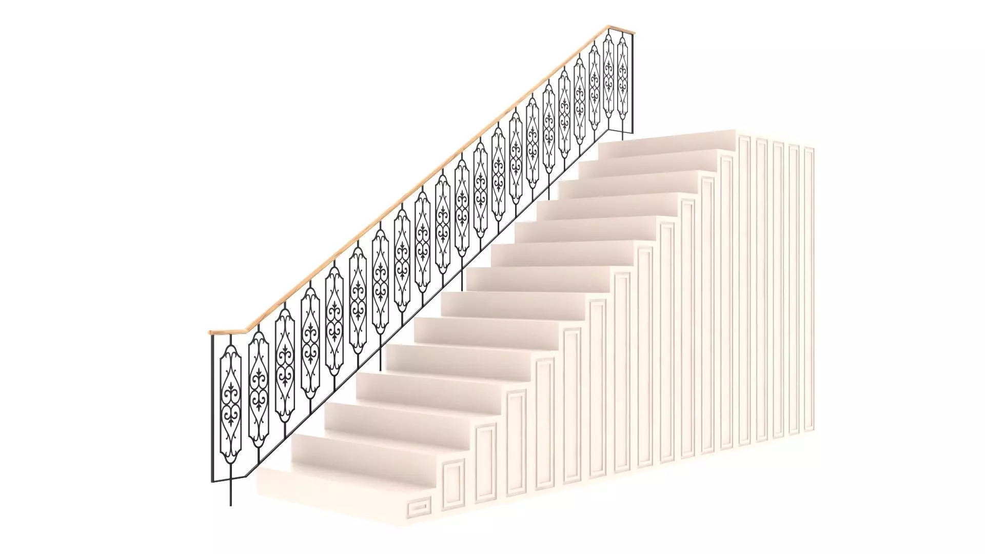 Highly detailed railing 02 3D model_0