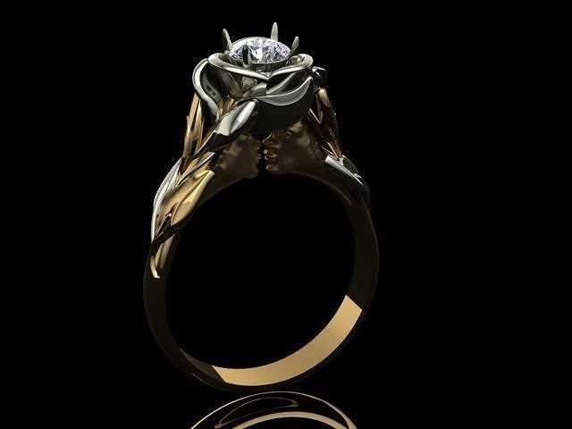 flower ring print model 3D print model