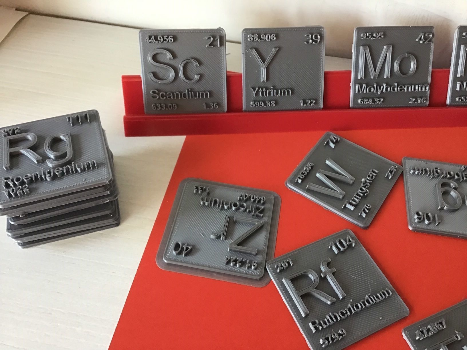 Periodic Table of Elements d-block chemistry - stl file 3D print model_3