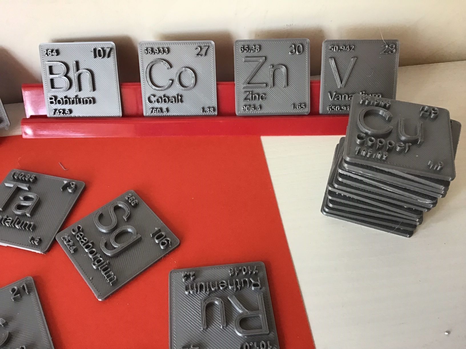 Periodic Table of Elements d-block chemistry - stl file 3D print model_2