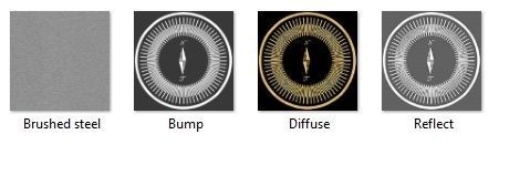 Custom Nicolas Feuillatte Palmes Dor Compass 3D model_4