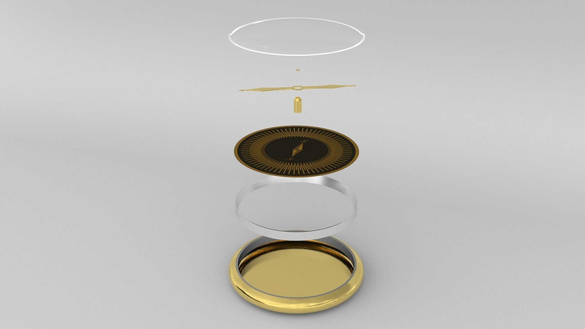 Custom Nicolas Feuillatte Palmes Dor Compass 3D model_5