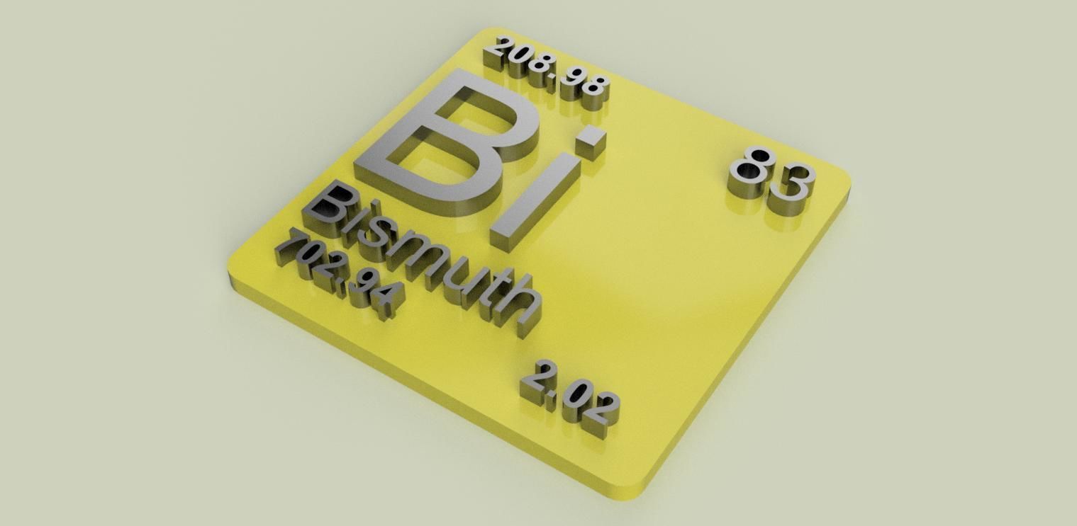 Periodic Table of Elements p-block chemistry - stl file 3D print model_7