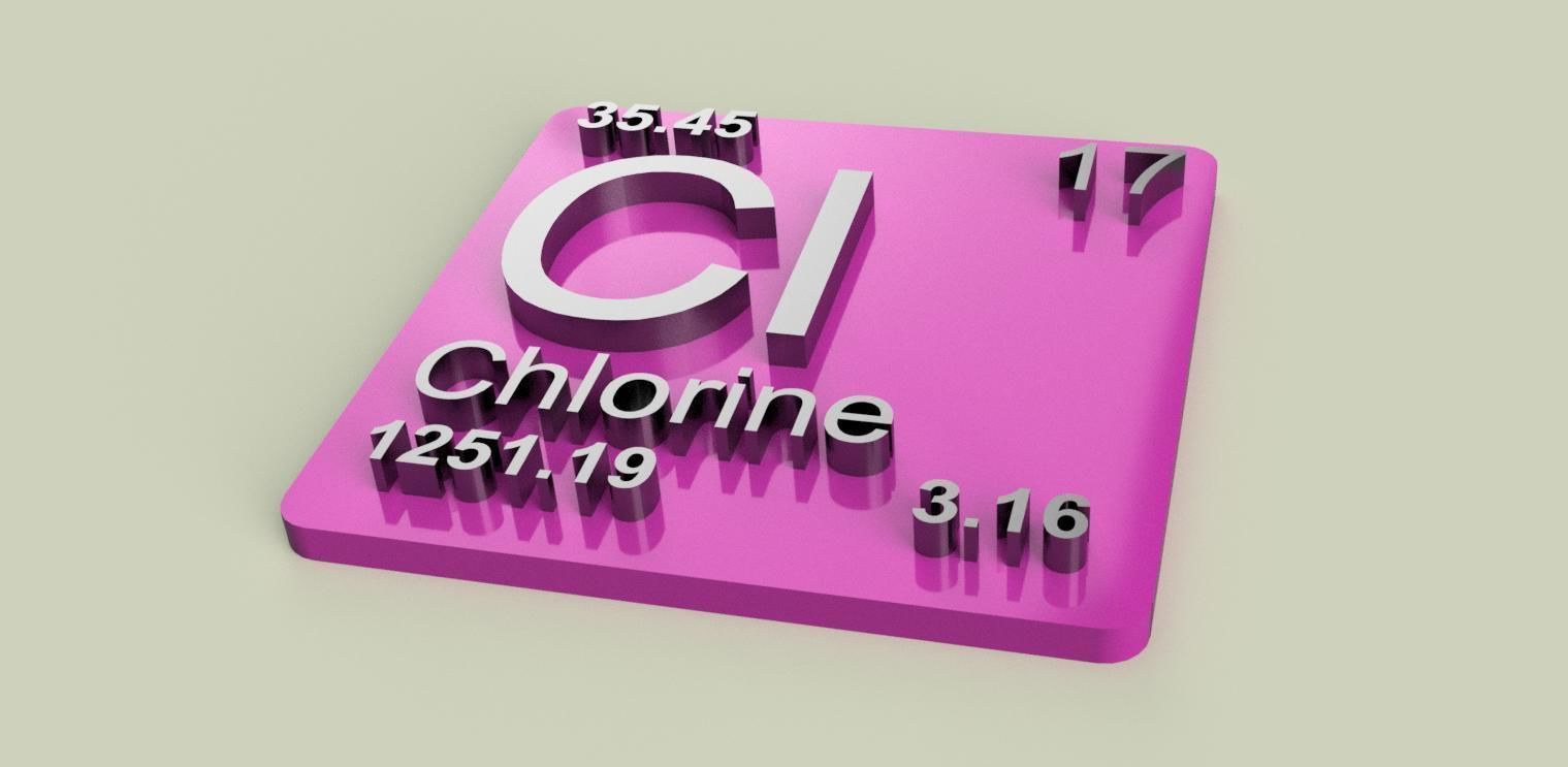 Periodic Table of Elements p-block chemistry - stl file 3D print model_13