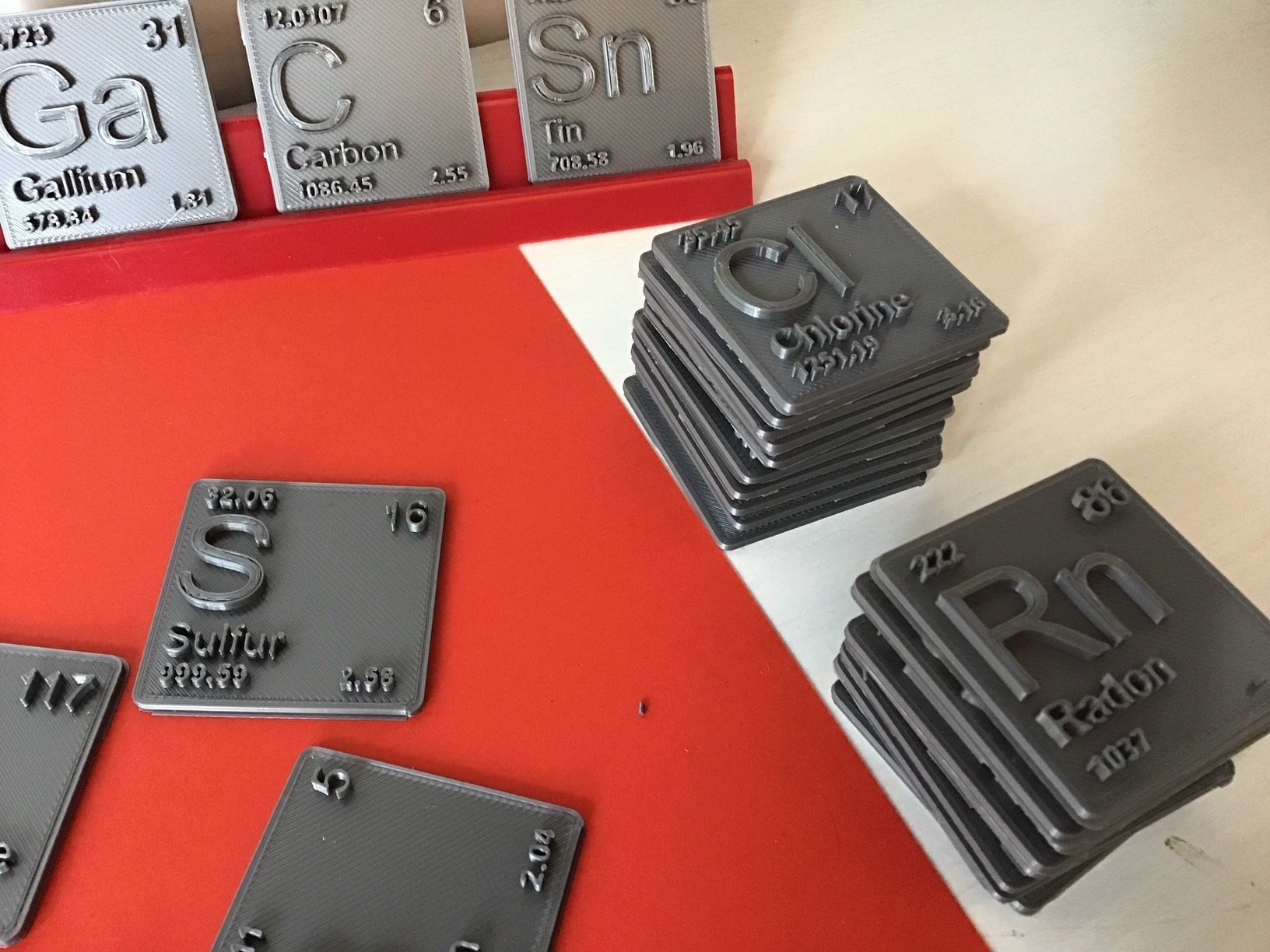 Periodic Table of Elements p-block chemistry - stl file 3D print model_2