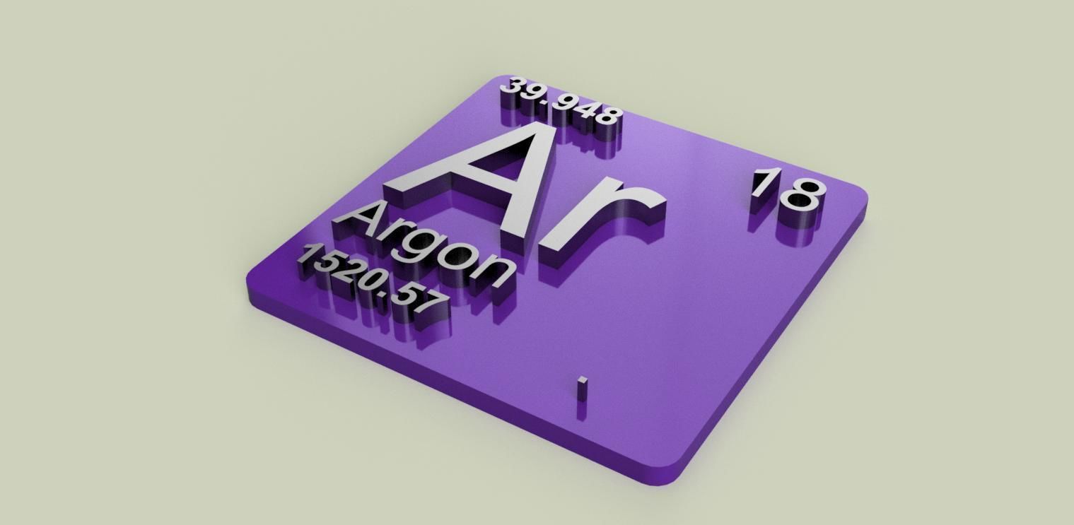 Periodic Table of Elements p-block chemistry - stl file 3D print model_4