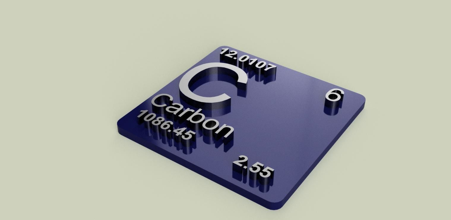 Periodic Table of Elements p-block chemistry - stl file 3D print model_11