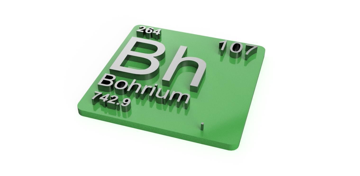 Periodic Table of Elements  blocks  chemistry   -  stl file 3D print model_12
