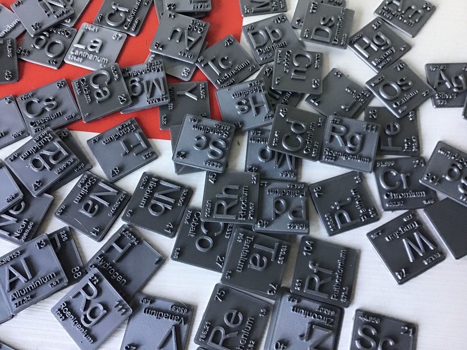 Periodic Table of Elements  blocks  chemistry   -  stl file 3D print model_1