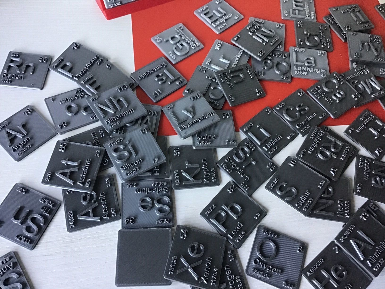 Periodic Table of Elements  blocks  chemistry   -  stl file 3D print model_3