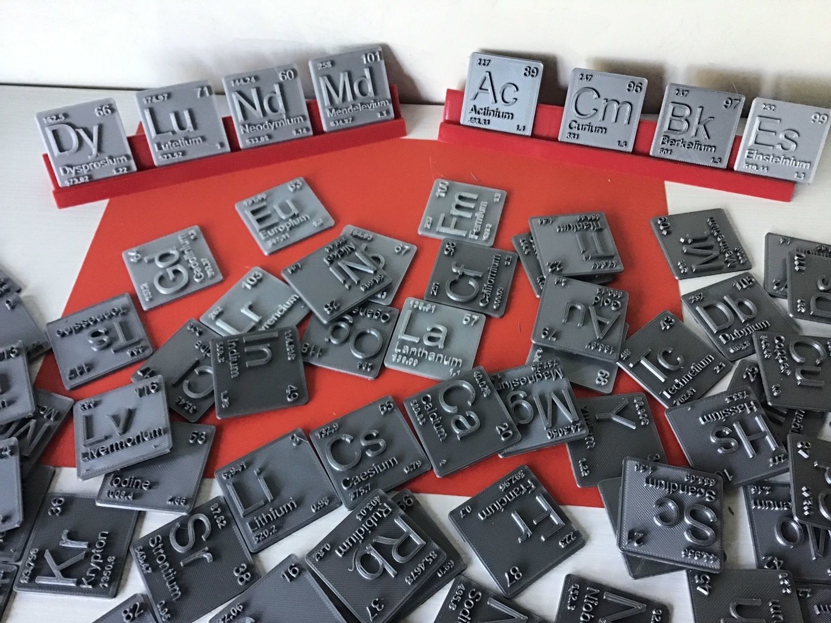 Periodic Table of Elements  blocks  chemistry   -  stl file 3D print model_2