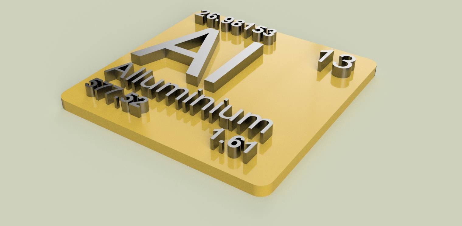 Periodic Table of Elements  blocks  chemistry   -  stl file 3D print model_7
