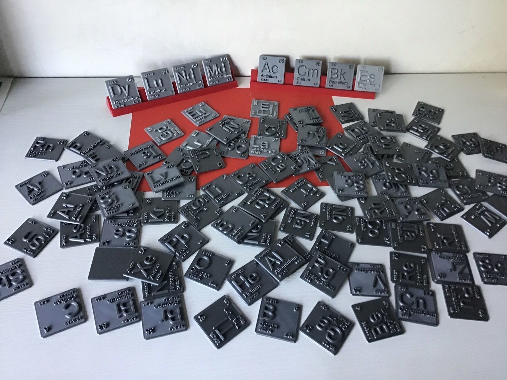 Periodic Table of Elements  blocks  chemistry   -  stl file 3D print model_4