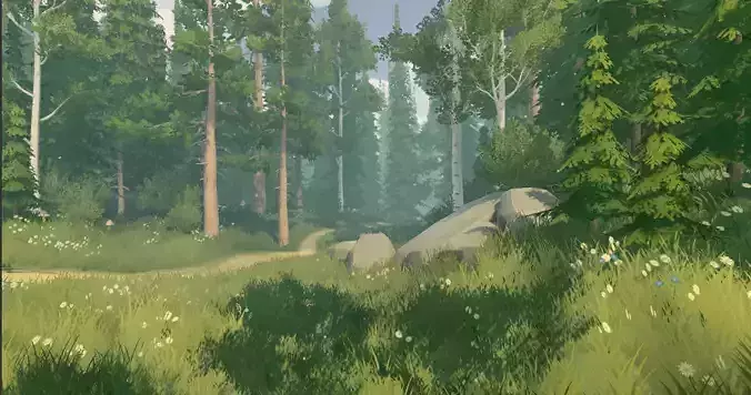 Stylized Nature Vol 01 Low-poly 3D model