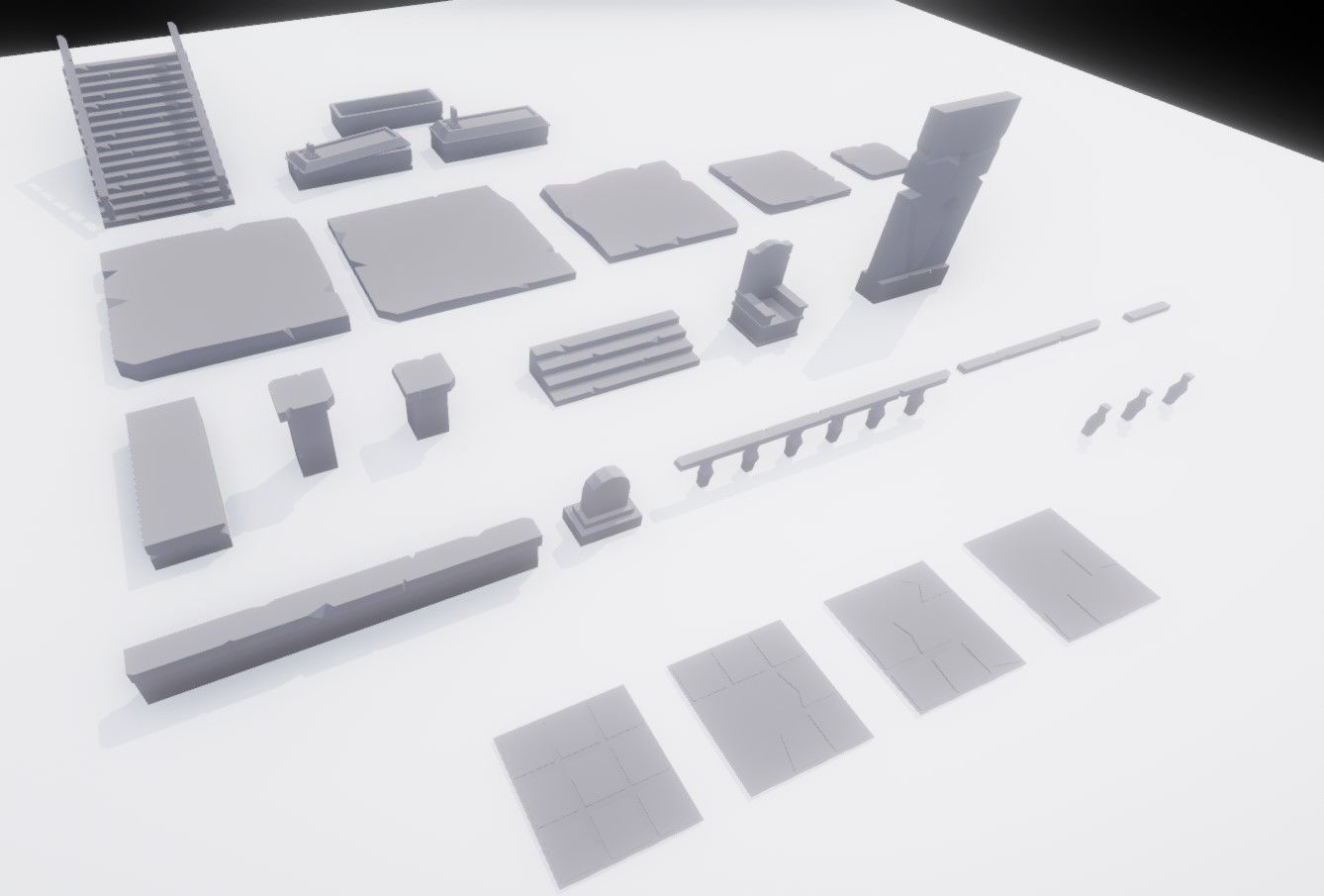 Modular Dungeon Low Poly Package Low-poly 3D model_9