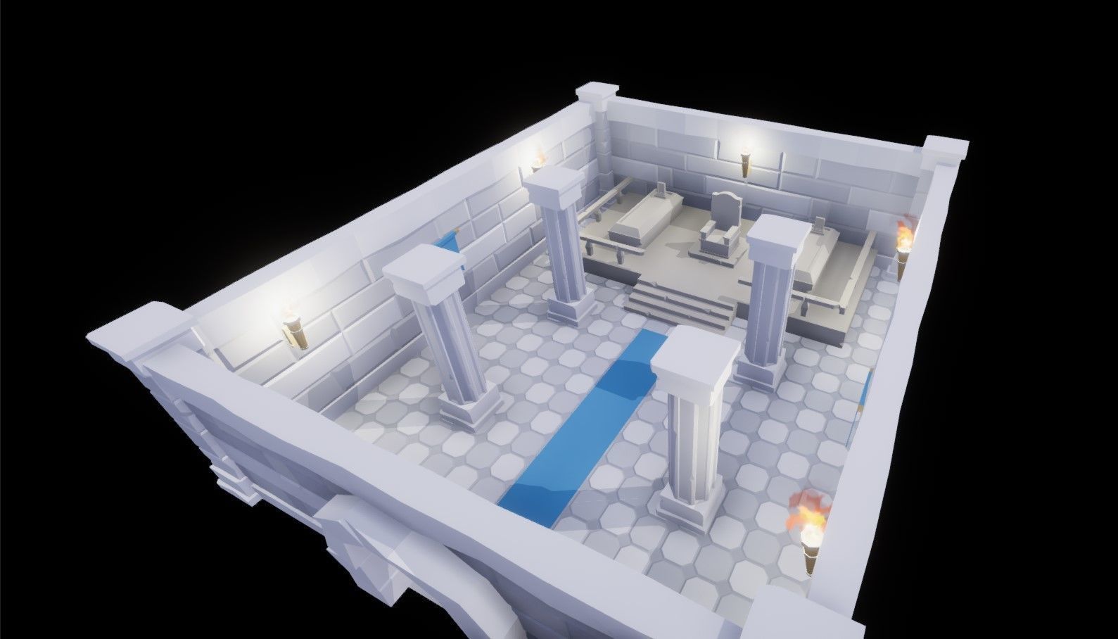 Modular Dungeon Low Poly Package Low-poly 3D model_6
