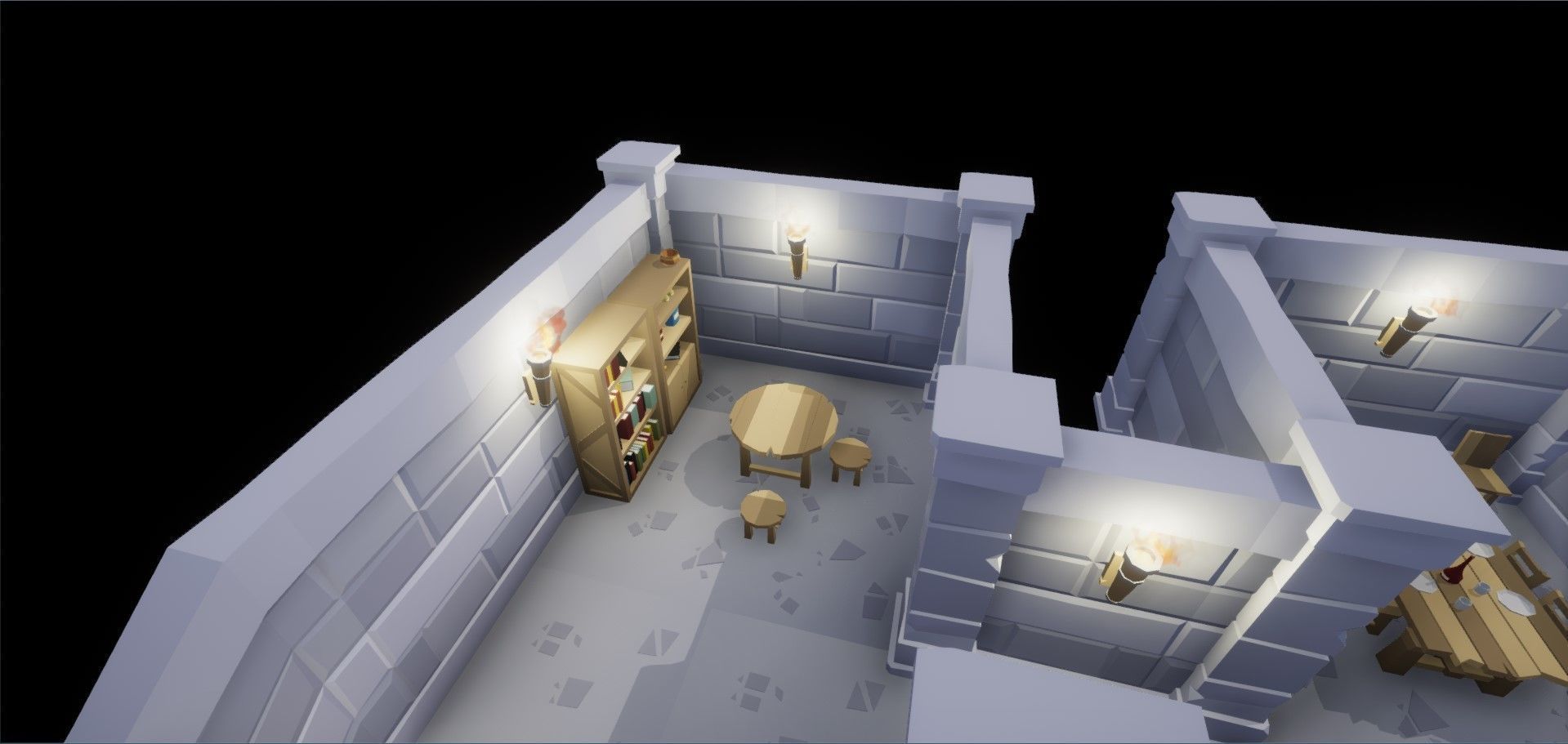 Modular Dungeon Low Poly Package Low-poly 3D model_3