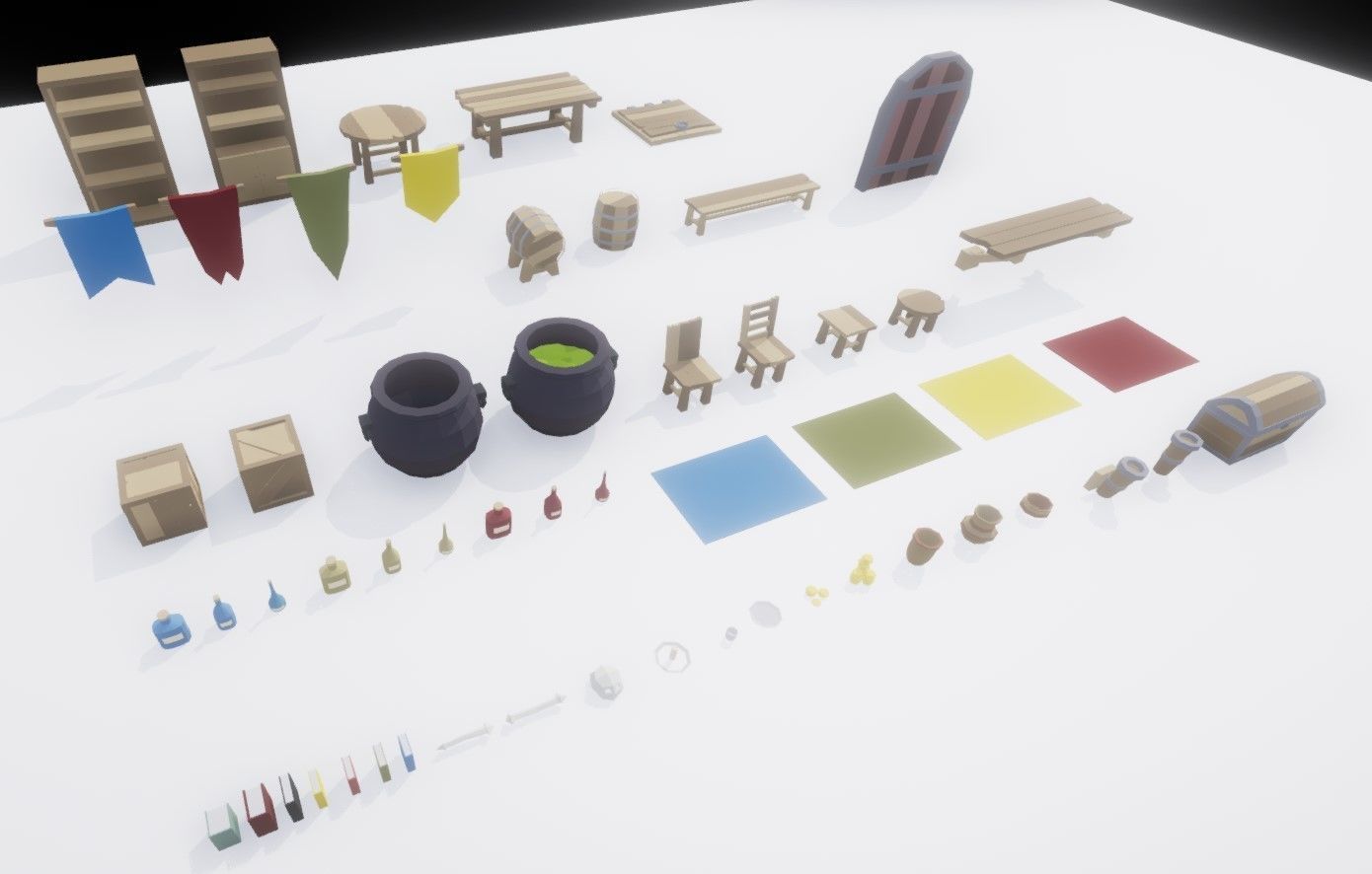 Modular Dungeon Low Poly Package Low-poly 3D model_8