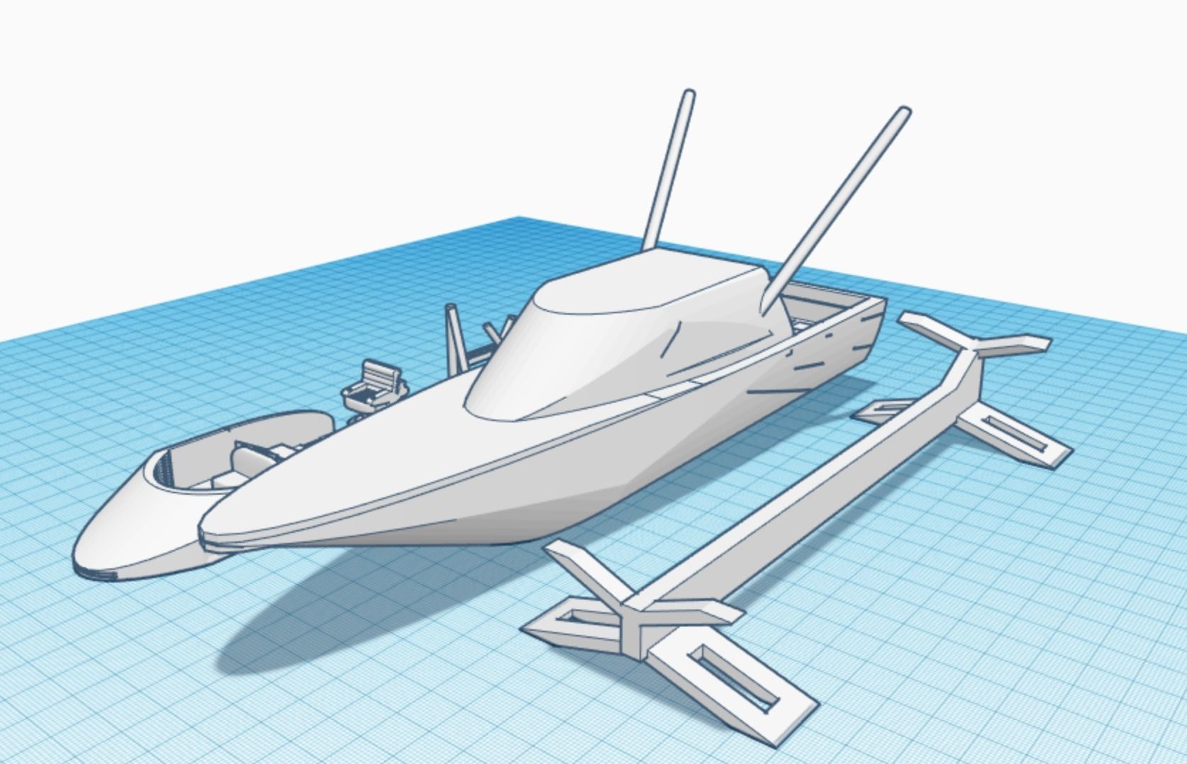 Fishing Charters 48ft Viking Ship 3D print model_1