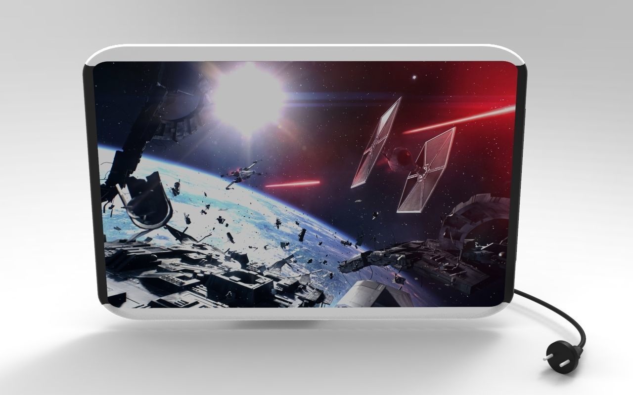 monitor star wars tablet with charger 3D model_13