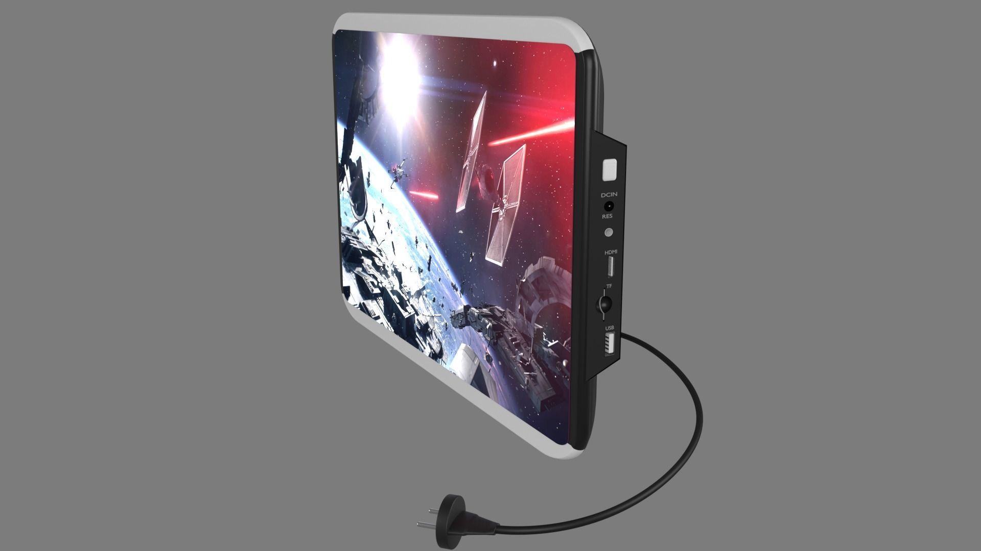 monitor star wars tablet with charger 3D model_8