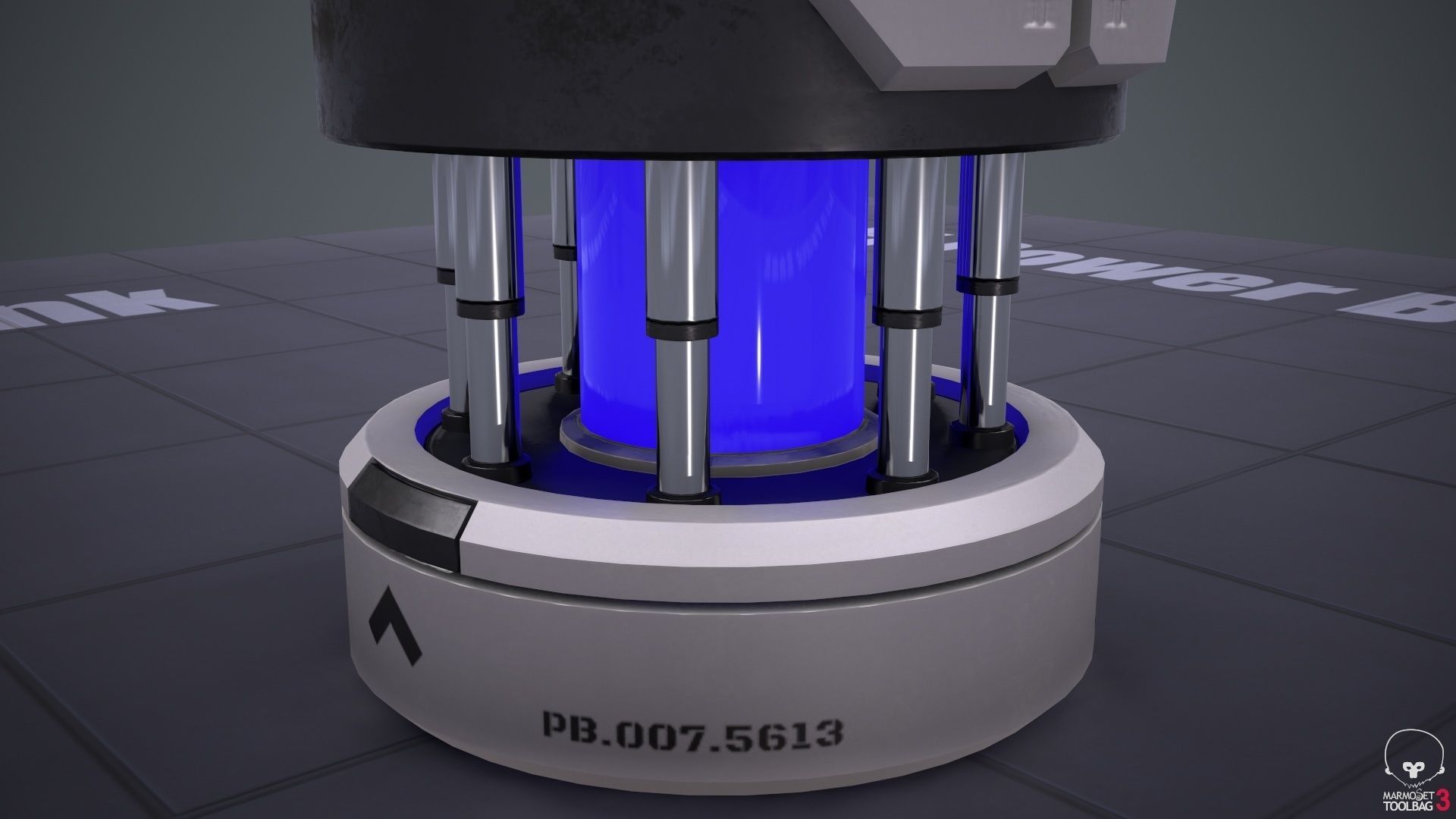 Sci-Fi Power Bank PBR Low-poly 3D model_6