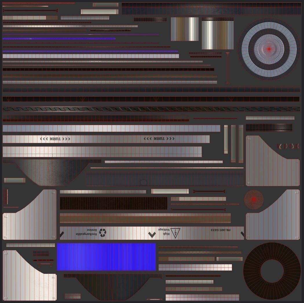 Sci-Fi Power Bank PBR Low-poly 3D model_18