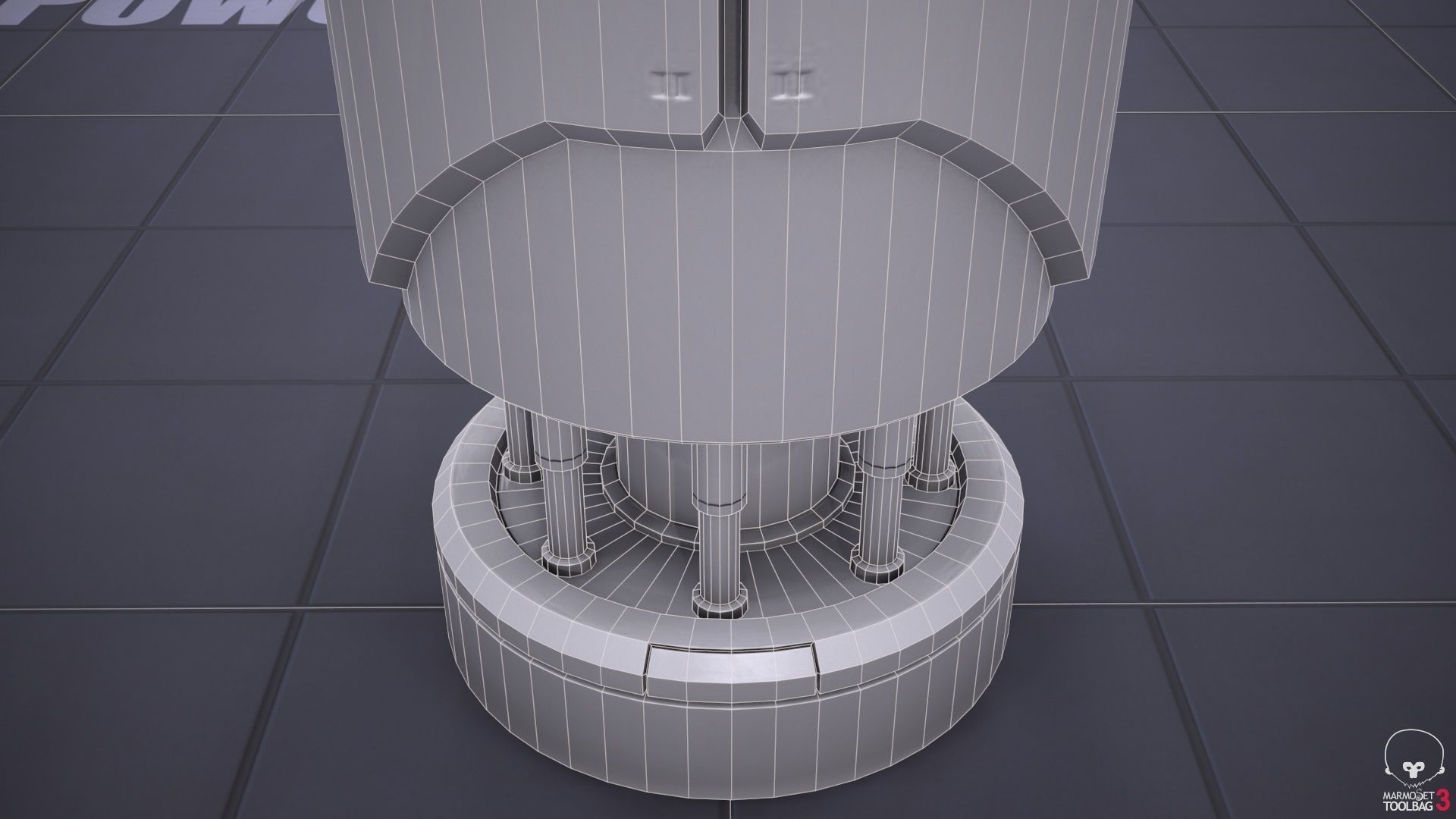 Sci-Fi Power Bank PBR Low-poly 3D model_16