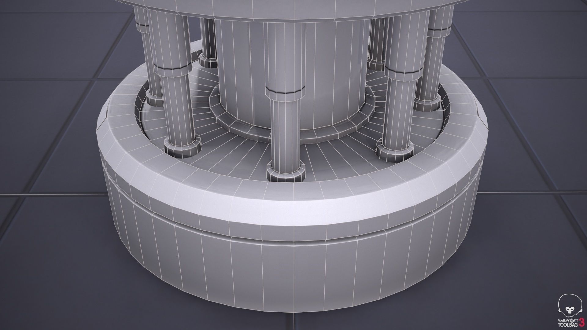 Sci-Fi Power Bank PBR Low-poly 3D model_15