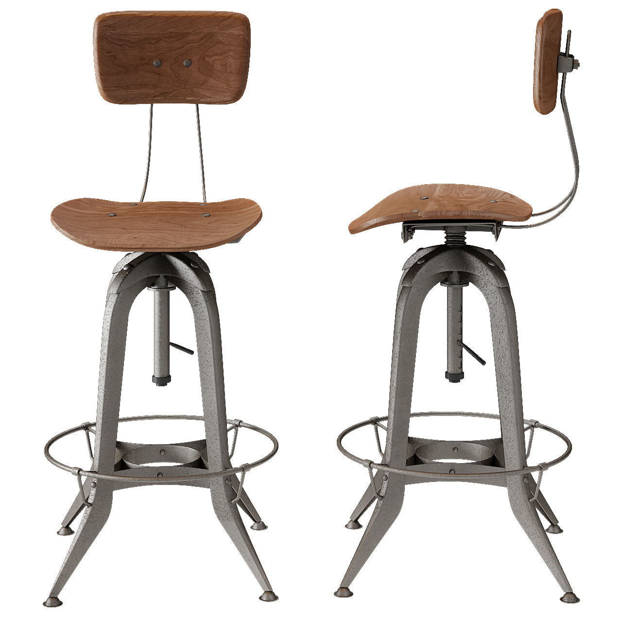 3D model Bar Stool Modern Restoration Hardware Collection