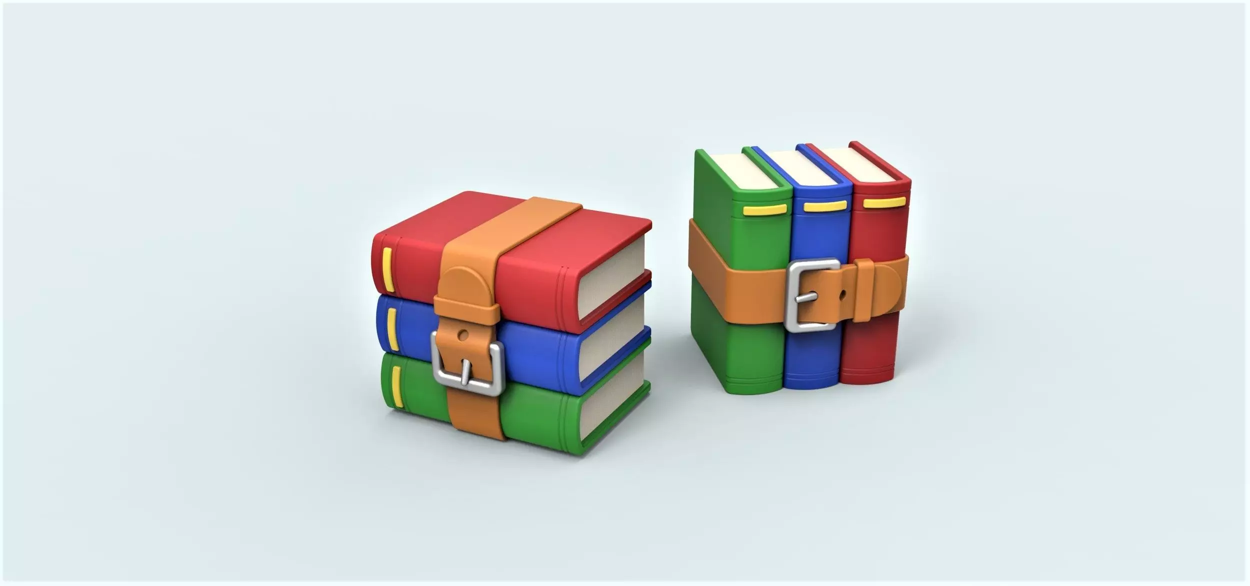 Archive colorful suitcase 3D print model_0