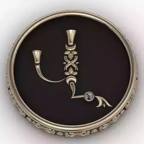 Brooche with armenian letter V