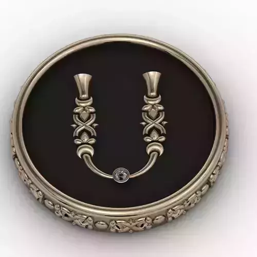 Brooche with armenian letter S 3D print model