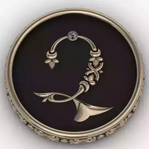 Brooche with armenian letter Dz