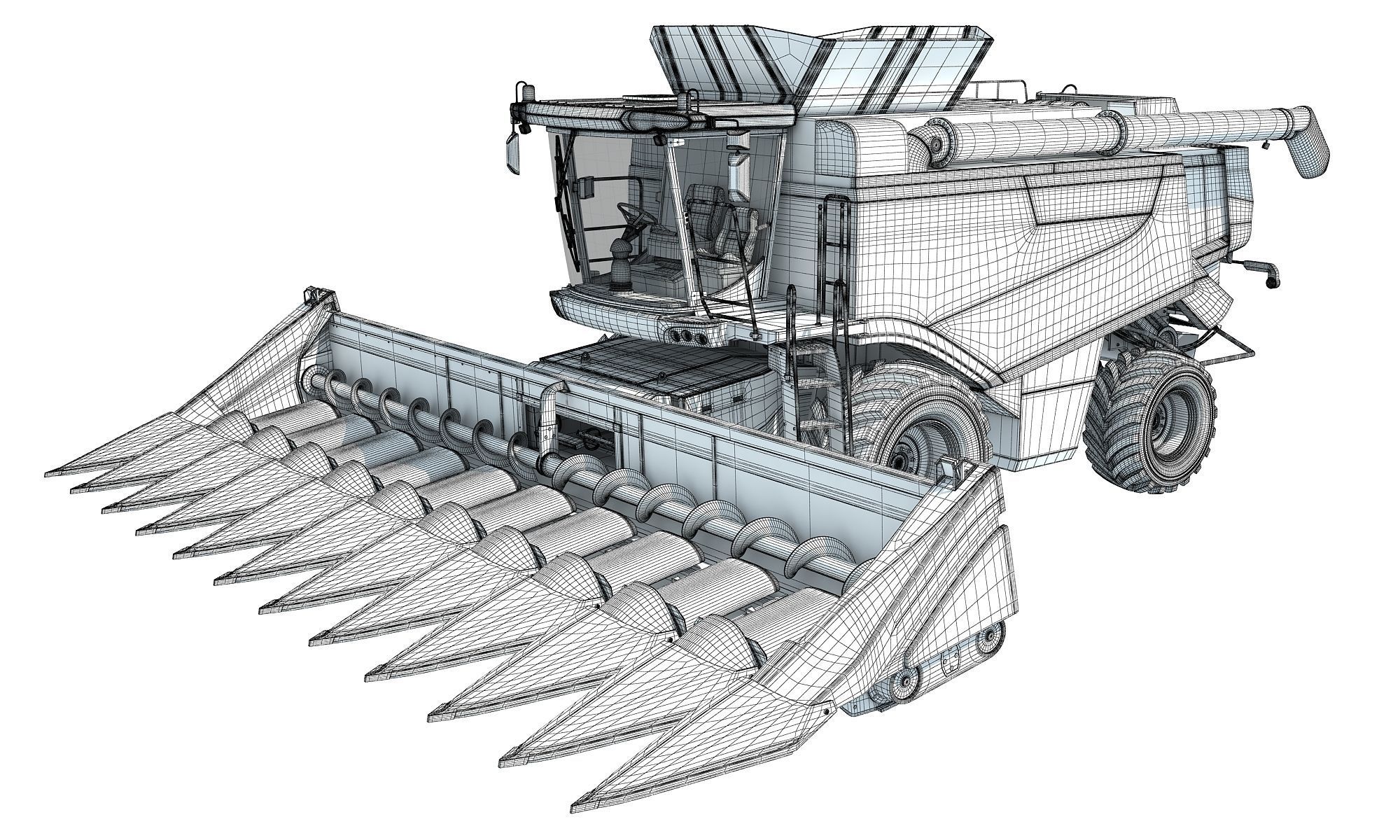 Claas Combine 3D model_11
