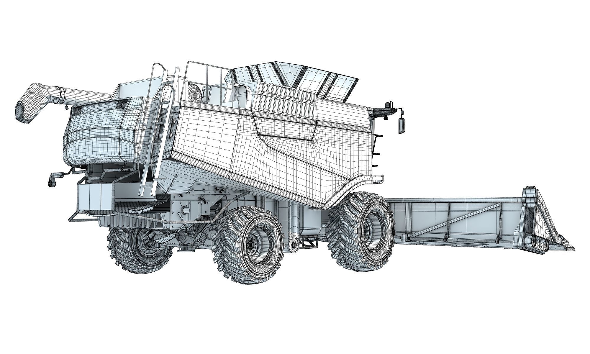 Claas Combine 3D model_14