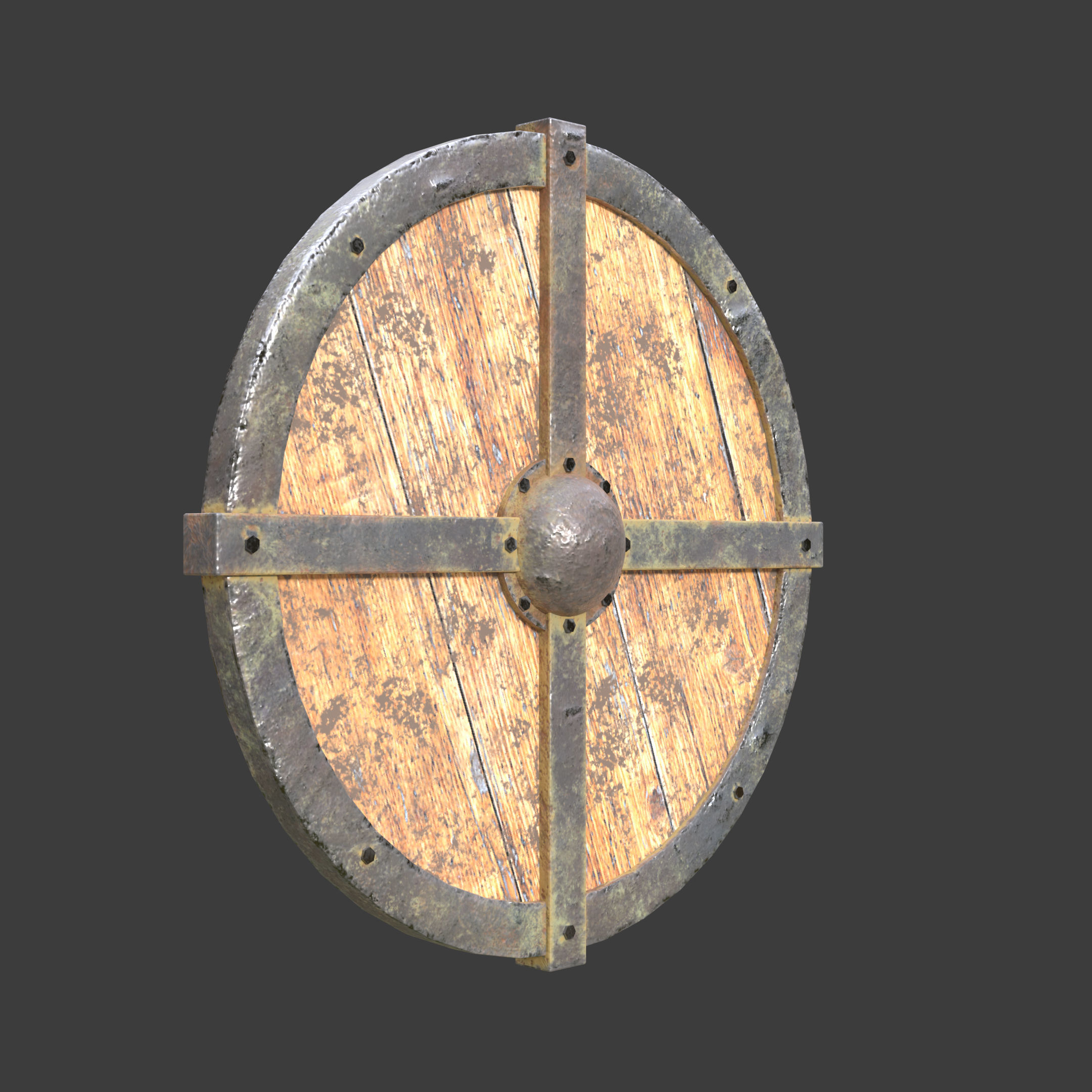 Shield metal bar 3D model_1