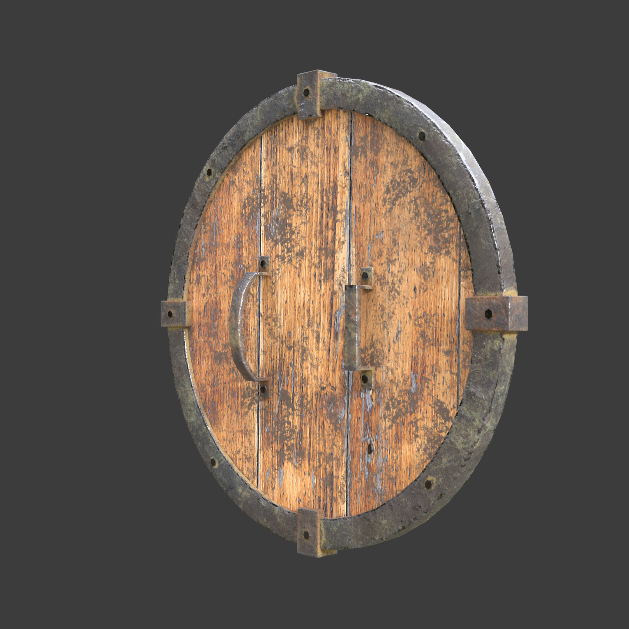 Shield metal bar 3D model_3