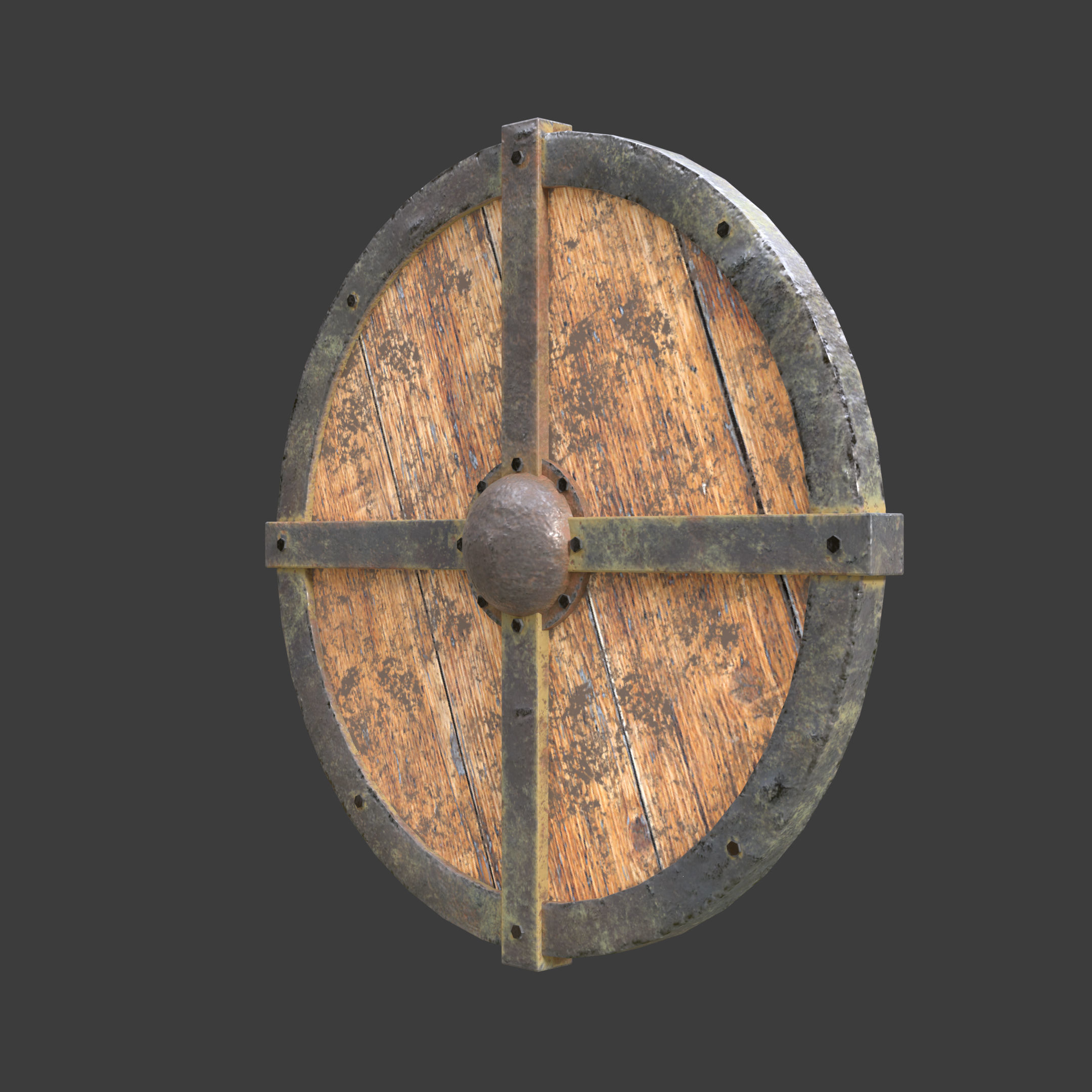 Shield metal bar 3D model_7
