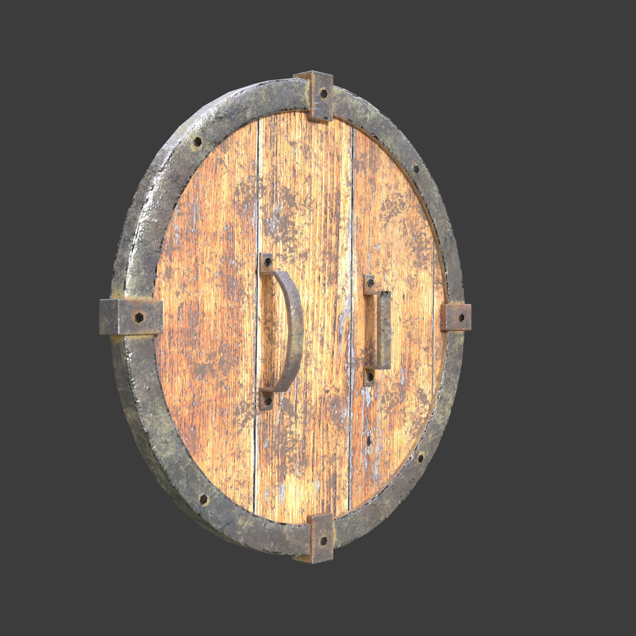 Shield metal bar 3D model_5