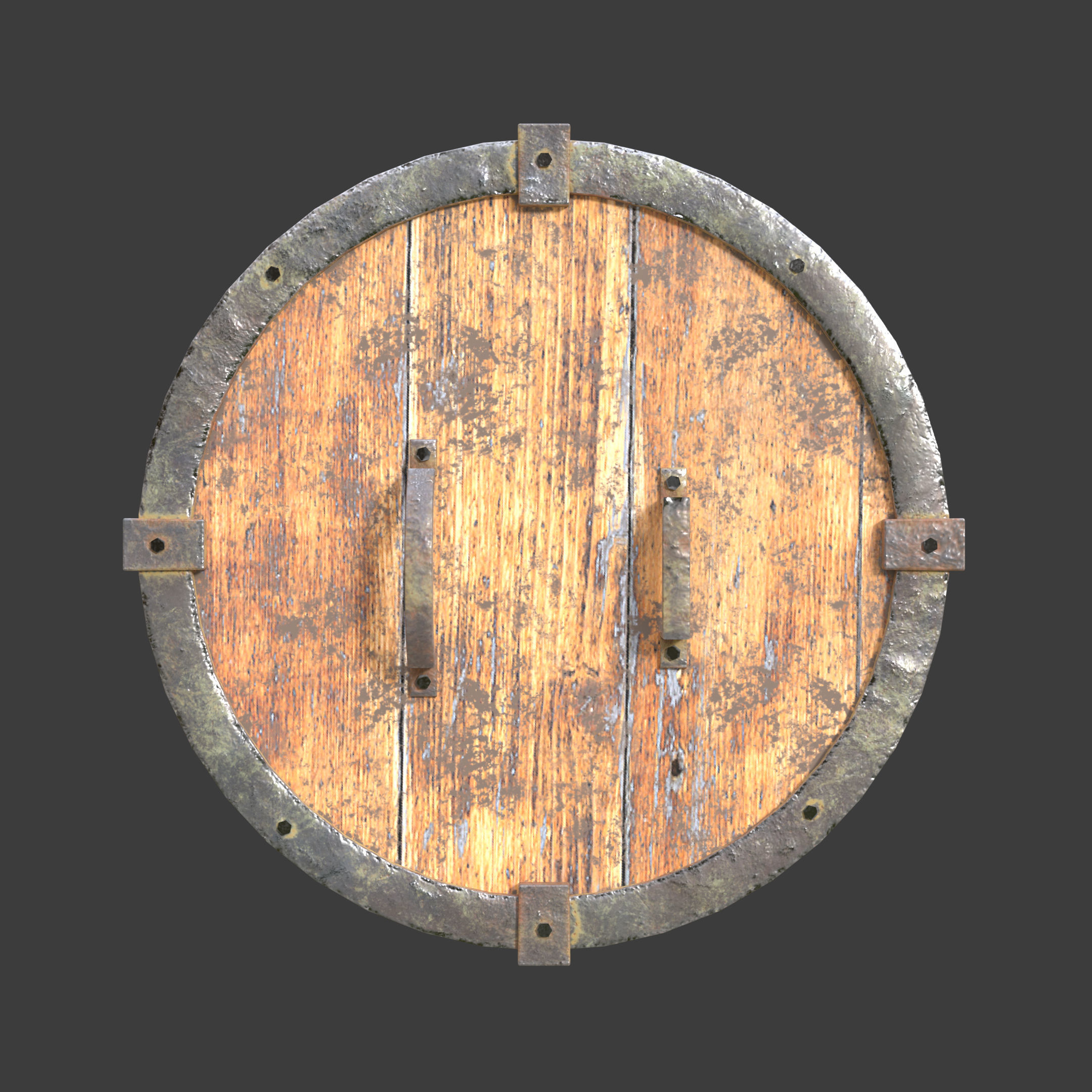 Shield metal bar 3D model_4