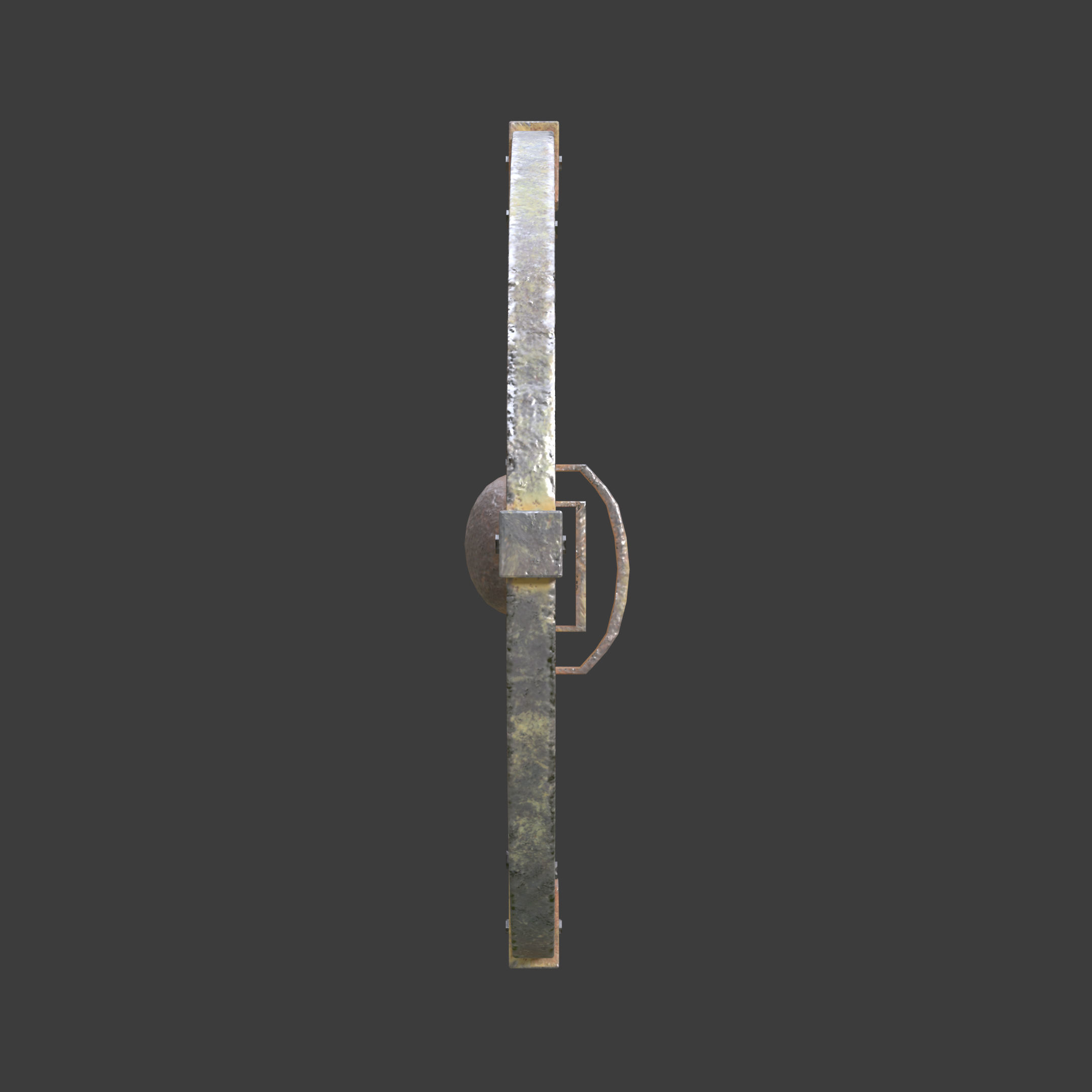 Shield metal bar 3D model_6