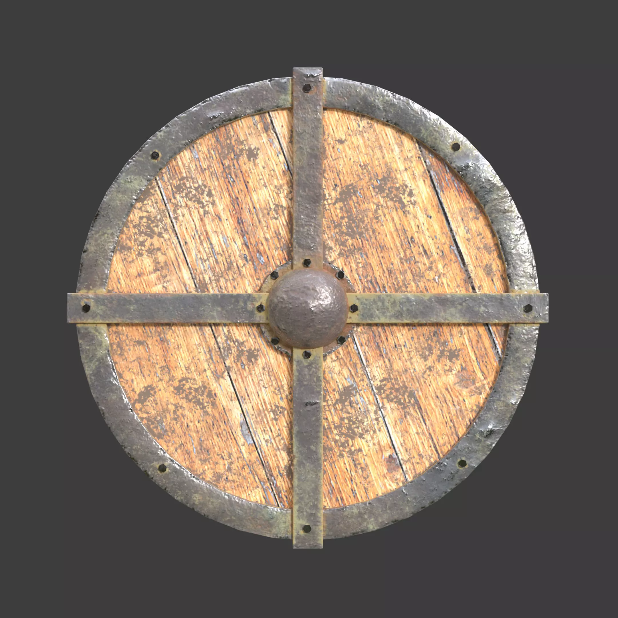 Shield metal bar 3D model_0