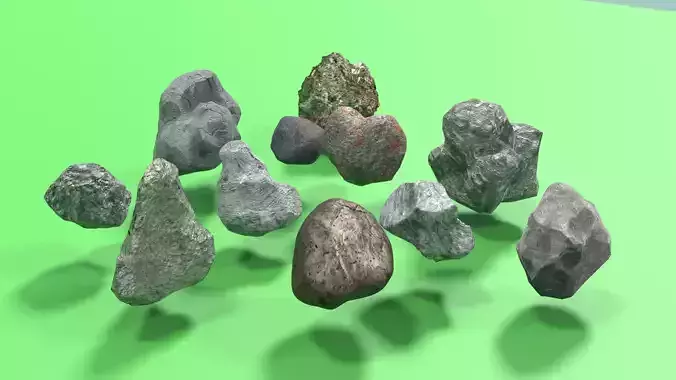 low-poly rocks rock Low-poly 3D model